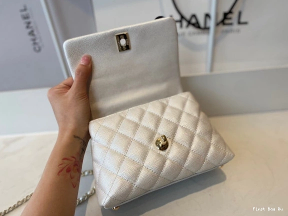 Firstbag Ru WITH BAG MINI CHANEL HANDLE FLAP TOP 0813